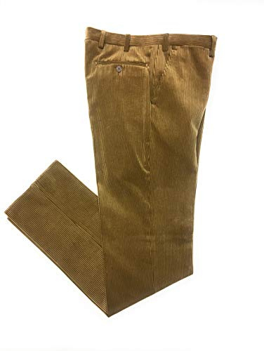 Vittorio Lorini Pantalone Velluto, Duca Visconti di Modrone Elasticizzato (Miele, 48)
