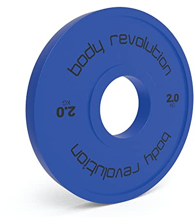 Fractional Olympic Weight Plates 0.5kg - 2.5kg - Coated Cast Iron Weight Discs, Powerlifting & Bodybuilding Weights - Home Gym Equipment for Strength Training & Workouts by Body Revolution