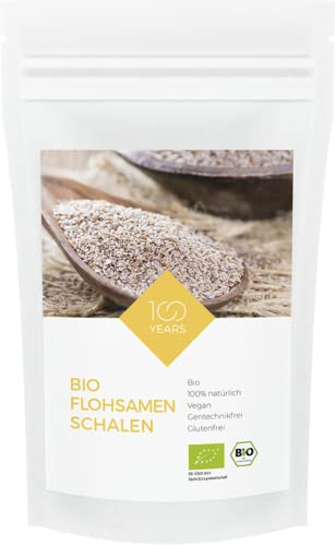 100years GmbH - Cuticole di Psillio Biologico 1000 g (1 kg) - Purezza al 99% - Qualità 100% Biologica (DE-ÖKO-003) - Vegano - Ricco di fibre - Integratore alimentare