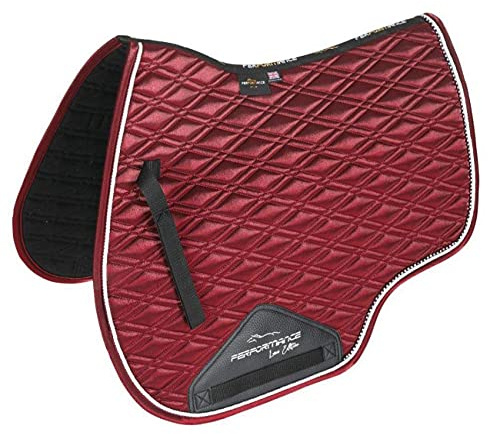 Performance Luxe Euro Cut häst sadelduk, Röd, 37.5-41.25 cm