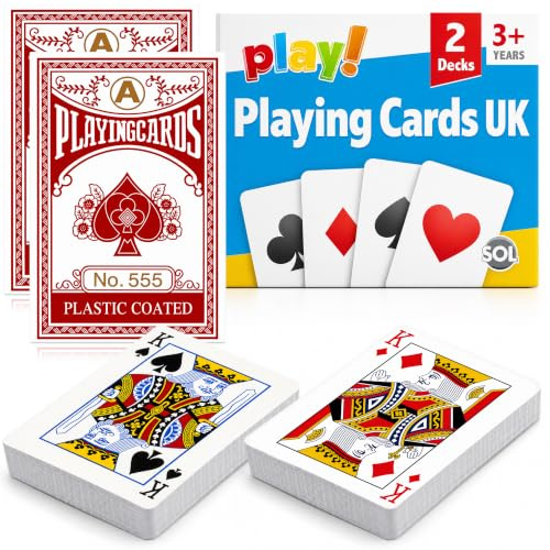 SOL 2pk Playing Cards UK - Deck Of Cards Set - Poker Cards - Pack of Cards