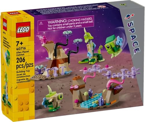 LEGO 40716 Space Alien Planet Habitat 7+ 206 Pieces Toy Building Set with 3 Alien Figures