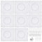 Fizdoqg 8 Stück Bügelperlen Platten Groß 5 mm Steckplatten Bügelperlen Schablonen Transparente Steckplatten Quadratisch Steckperlen Stiftplatten mit 4 Pinzetten 10 Schlüsselbänder Schlüsselanhänger