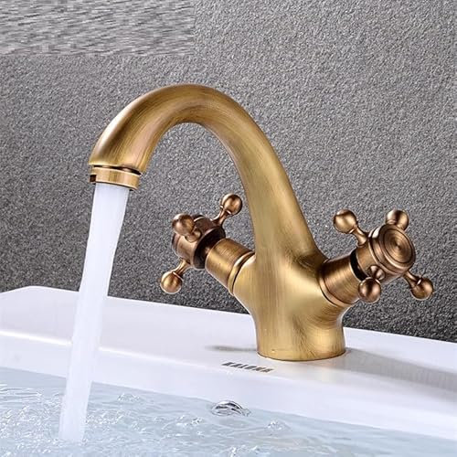 Washbasin Hot and Cold Water Faucet, Hot and Cold Mixing Valve, Full Copper Basin, Hand Washing, Pressurized Large Water Faucet