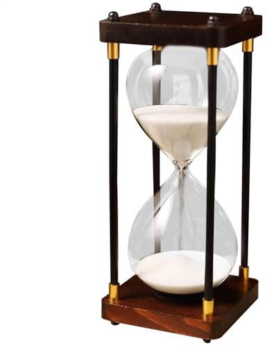 , 60 minuti, ornamento per bicchieri di sabbia, assistente decorativo per la gestione del, con creativa con sabbia, per soggiorno e posto di lavoro