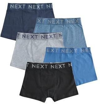 NEXT Jungen Standard Unterhosen im 5er-Set Blau/Grau 146-152