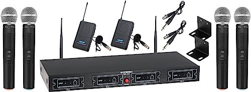 McGrey UHF-4V2I Quad Funkset (inkl. 4 Handsender und 2 Bodypacks)