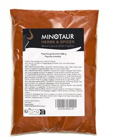 Minotaur Spices | Rökt paprika | 2 x 500 g (1 kg) Rökt paprikapulver
