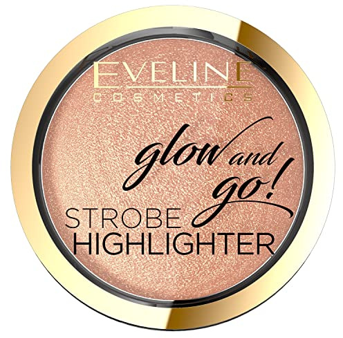 Eveline Cosmetics Glow and Go Glow and Go! Illuminating Powder - No 02 Gentle Gold, High Concentration of Pearlescent Particles for Radiant Skin