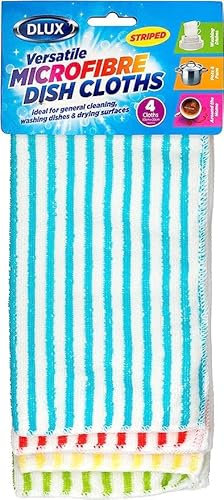 HOMESHOPA Microfiber Cleaning Cloth, 4 Pack Highly Absorbent, Lint Free, Scratch Free, Multifunctional Reusable Kitchen Towel Dish Cloth, Washable Fast Drying, 30 x 30 cm