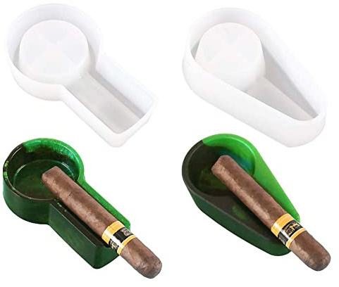 Cotsdan 2 stampi per posacenere per sigari, per fusione di resina, da viaggio, per esterni, per realizzare gioielli, in silicone, per sigarette, per fai da te, in resina, per decorazioni per la casa