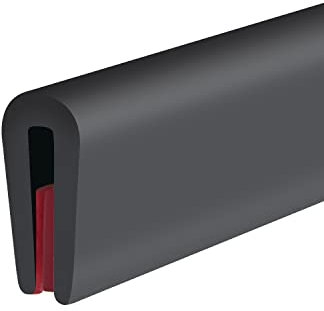 Garniture de bord en caoutchouc, protection de bord de portière de voiture auto-adhésive, protecteur de bord flexible pour bord tranchant en tôle, 1/16 pouce (1,5 mm), longueur 10 pieds (3 m)