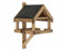 MAZUR Vogelfutterhaus aus Holz | 26.5x26.5x48.5cm | Nistkasten | Vogelfutterspender | Vogelfutterstation | Vogelhaus | Vogelhäuschen | Wetterfest | Kleinvögel, Gartenvögel, Singvögel, Wildvögel