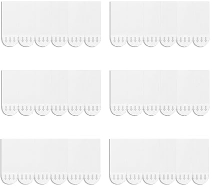 132 Pack Small Replacement Adhesive Strips Refill, Poster Strips, Damage-Free Hanging Strips for Wall Hooks, No Tools Removable Sticky Strips for Home, Office, and Dorm Decor, White Adhesive