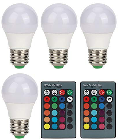 E27 RGB LED-lampor Färgglad Dekorationslampa 3W LED RGB-färgskiftande Glödlampor med Fjärrkontroll för Heminredning i Sovrummet 85V-265V Flood - 16 Färgval