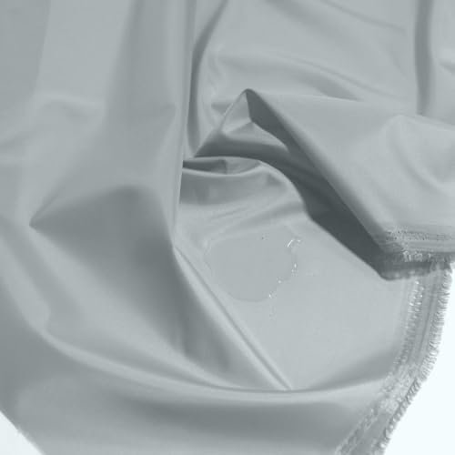TOLKO leichter Outdoor Nylonstoff stark wasserabweisend reißfest | Planenstoff für Regenschutz Abdeckung Schutzhülle Meterware 160 cm breit | Universal Outdoorstoff zum Nähen (Grau)