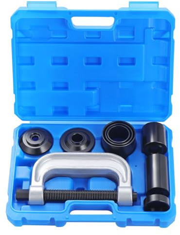 Faankiton Kit de articulación de rótula Herramienta, 2/4WD Instalador de Removedor Reparación Automóviles, Kit de Herramientas 4 en 1 para Rótulas, Juego de Herramientas de Servicio Instalador Prensa