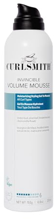 Curlsmith Invincible Volume Mousse - Curl Boosting Mousse, Mousse for Flat Curls, Alcohol Free, For All Curl Types Vegan & Cruelty Free (6.8oz)
