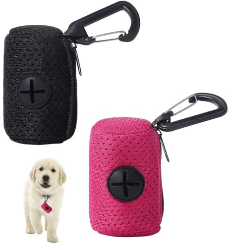 NHQZ 2 Stück Kotbeutelspender, Hundekotbeutelspender, Kotbeutelhalter, Hundebeutel kot, Kotbeutelspender für hunde, A
