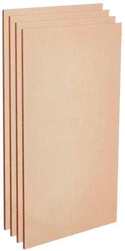 Tradineur - Pack de 6 tablas de aglomerado - Madera - Ideal para decoración y manualidades - 40 x 30 cm