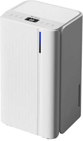 MLDNLD 12L/Day Dehumidifiers for Home & Basement - Digital Display, 24Hr Timer, Washable Filter, 2L Tank - Lowest Running Cost, Perfect for Drying Clothes & Large Rooms（Energy Class A）