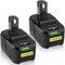 2Stück 5500mAh Ersatzakku für Ryobi akku 18V RB18L50 Akku RB18L15 RC18120 RB18L40 RB18L50 mit LED-Anzeige