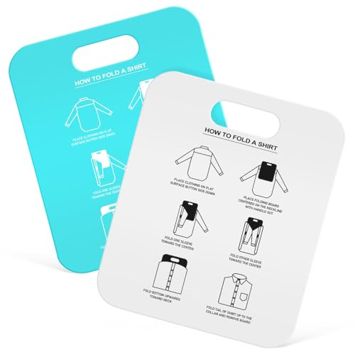 Hemobllo Shirt Folder Folding Board for Adult Clothes Easy to Use T-Shirt and Folding Tool Portable Laundry Organizer for Home and Closet Space Saving Clothing Folder