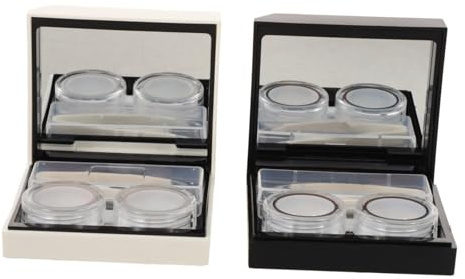 LOORGVEL 4 Piezas Estuche para Lentes de Contacto de Viaje Almacenamiento Compacto para Lentes Estuche Moderno para Uso Diario