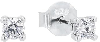 Amor Ohrstecker 925 Sterling Silber Damen Ohrschmuck, mit Zirkonia synth., 0,3 cm, Silber, Kommt in Schmuck Geschenk Box, 2012681