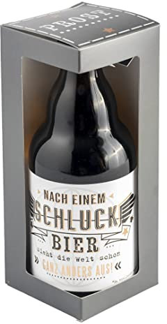 Jack´s Jack`s Bierflasche''NACH EINEM SCLUCK BIER-SIEHT DIE WELT SCHON GANZ ANDERS AUS'' mit Geschenkverpackung 0,33 l/Männergeschenk/Zum Geburtstag/Party
