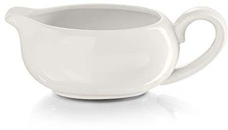 Forgast Modermo Salsiera Porcellana, Capacità 180 ml, Bianco, lina Prima, Elegante, Ciotola per Salsa, Condimenti, Porcellana di Alta Qualità con l'aggiunta Allumina, Lavabile in Lavastoviglie