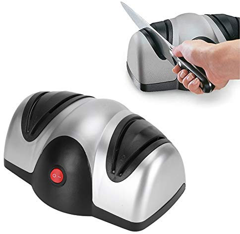 Affilacoltelli Elettrico, 2 Stadi Per Affilacoltelli Per Affilatura Rapida E Lucidatura Per Affilare Coltelli a Lama Dritta(220V EU)