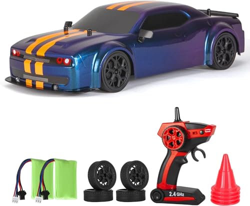 iBlivers Fjärrstyrd Bil, 1:14 Fjärrstyrd Drift bil 4WD Drift GT RC-bilar Fordon Hög Hastighet Racing Fjärrkontrollbil Leksak Gåvor Leksak för Pojkar Barn