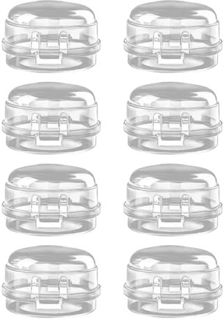 GUTERTOP 8 Stück herd kindersicherung knöpfe, transparenter herdschutz kinder, Montage Ohne Knopf Demontage herd sicherung für kinder für max. Ø 4,3 cm und 4 cm hohe Herdknöpfe Schutz mit min. 6 cm