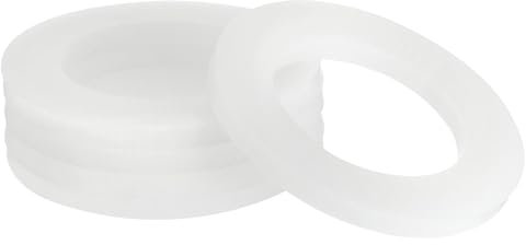 QUARKZMAN 10Stk Flache Unterlegscheibe Silikon Dichtungsringe 40mm AD 25mm ID 3mm Dicke Klar für Wasserhahn Rohr Wasserschlauch Isolierung Schrauben, Weiß