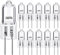 Nottac G4 Halogen Light Bulbs 20W 12V Clear Capsule 2 Pin Lamp Bulb Halogen Pin Base Warm White Dimmable 10 Pack