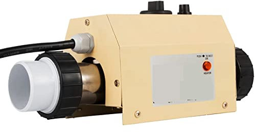 Poolheizung Schwimmbadheizung 2 kW Spa Elektrische Warmwasserbereiter Pumpe 48 mm 50 mm Poolausrüstung Warmwasserbereiter Thermostat Überträgt Wärme effizient