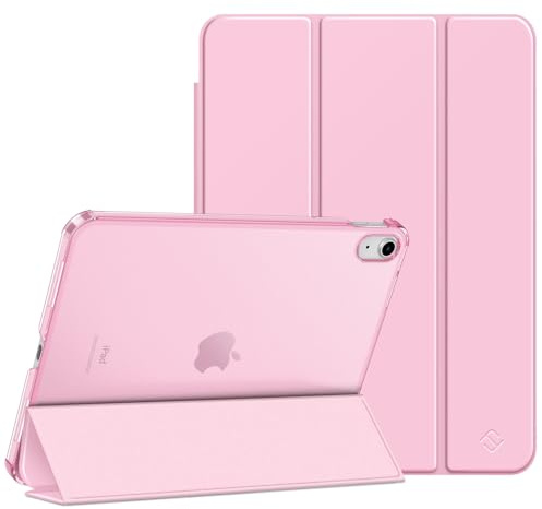 Fintie Fodral för iPad 11th Generation 2025 11 tum (A16), iPad 10th Generation 10,9 tum 2022, ultratunt skyddsfodral med transparent baksida – automatisk standby/skärmaktivering, rosa