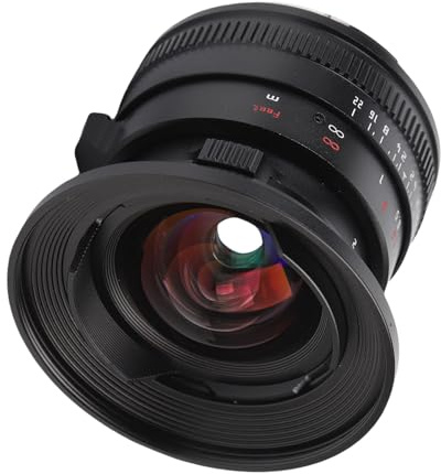 12mm F2.0 -objektiv, APS C Stora Bländarkameralins, Manuellt Fokus, Multi -Layer Anti Reflective Coating Lens med M4/3 -montering för GX7 GF8 GF9 GH5 GH6 EPM1 EPM2 EM5 II EP6 (Svart)