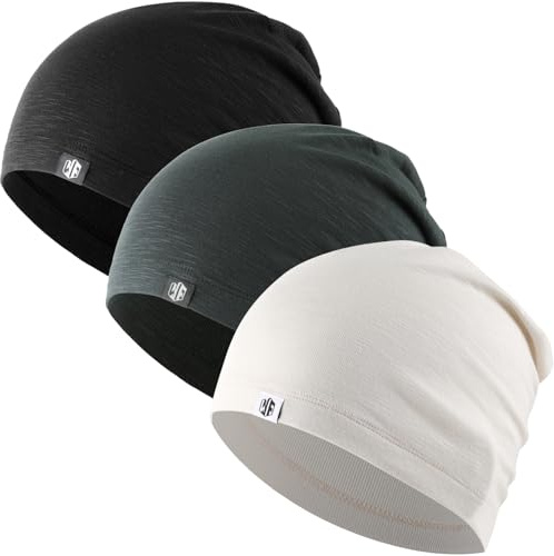 WTACTFUL Soft Slouchy Beanie Men Women, Viscose Breathable Skull Cap