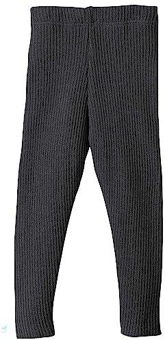 Disana Strick-Leggings Baby & Kinder - 100% Bio-Merino – atmungsaktiv, warm & weich - Unisex Gr. 62 – 140 - nachhaltig & fair dehnbar - Made in Germany | Anthrazit Gr. 74-80