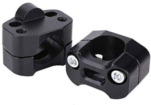 KIMISS Manillar de Motocicleta Duokon, Aleación de Aluminio 28 mm 1 1/8 Abrazaderas de Montaje de Barra Gruesa para Manillar de Motocicleta, Negro
