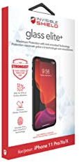 ZAGG InvisibleShield Glass Elite+ Screen Protector for Apple X/XS/iPhone 11 Pro- Anti-microbial, Impact Protection, Smudge Free, Scratch Resistant