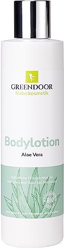 GREENDOOR vegane Bodylotion Aloe Vera, Naturkosmetik Körperlotion, Manufaktur-Qualität ohne Silikon, ohne Parabene, 250 ml