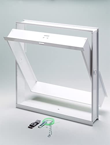 Ventana/Marco abatible y basculante para 4 bloques de vidrio de cm 24x24x8 | Unidad de venta 1 Ventana por 4 bloques de vidrio