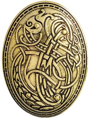 zalati Viking Norse Brooch Generic Pin Amulet Suède Scandinave Dragon Bijoux Femmes Or
