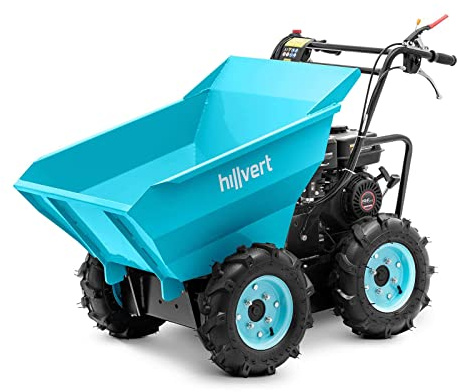 hillvert HT-MD-400 Carretilla con Motor 6.5 CV hasta 400 kg Carro de Mano con Motor Carretilla motorizada para Obra y jardín