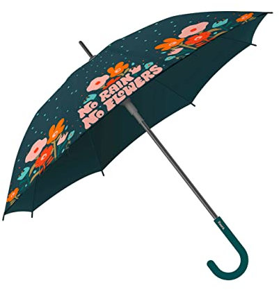 FISURA - Grand parapluie. Parapluie pour les jeunes. Parapluie automatique avec bouton. Parapluie imprimé robuste. 106 centimètres de diamètre.