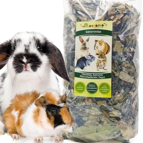 Mixerama Blättervielfalt - getreidefreies Kaninchenfutter Chinchillafutter Meerschweinchenfutter Degufutter ohne Pellets