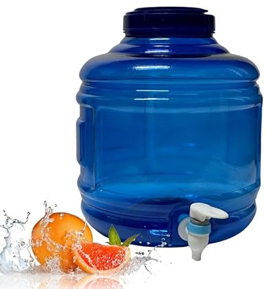 Trendi 10 Litre Drink Dispenser with Tap - 10L Cold Water Dispenser with Tap, Handle, Screw-Top Lid Fridge Water Dispenser Cocktails, Infused & Soft Drinks for BBQ's Parties Home